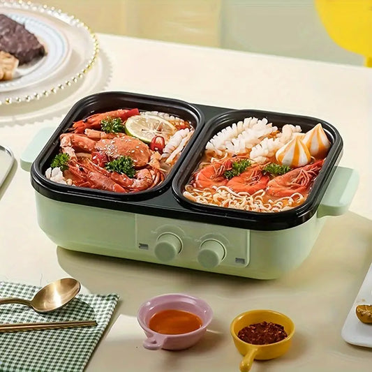 2 In 1 Multifunctional Electric Barbecue Grill & Hot Pot