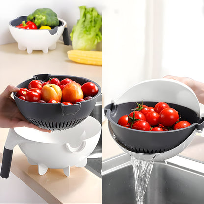 9-IN-1 Vegetable Cutter with Free Drain Basket